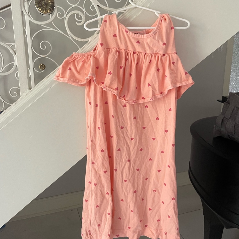Pink Heart Patterned Dress Joah LOVE